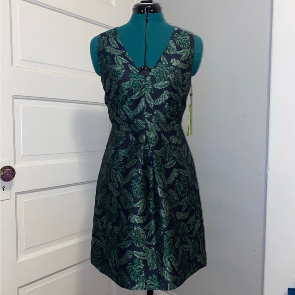 Sam Edelman Monstera leaf cocktail dress